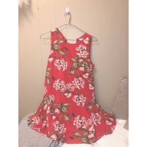 Shift Ruffle Floral Dress.